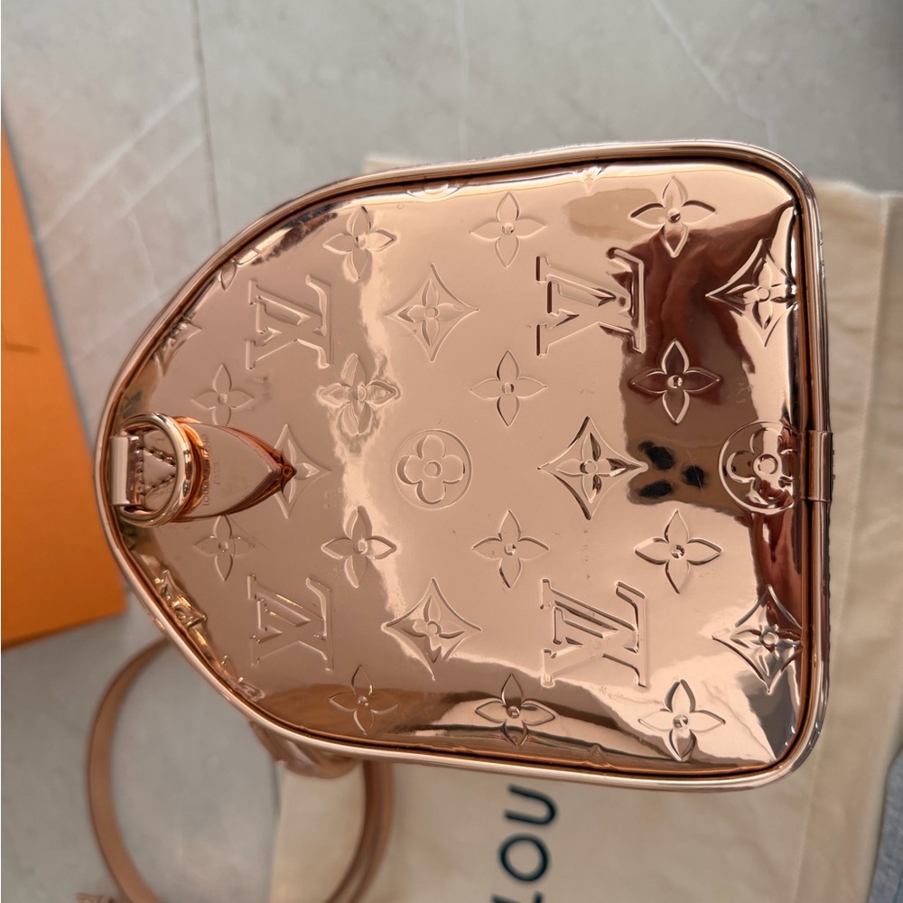 LOUIS VUITTON Speedy 25 Miroir Rose Gold Coated Canvas Bag - Picture 5 of 8